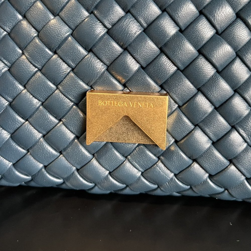 Сумка из плетеной кожи 26 см фото 8