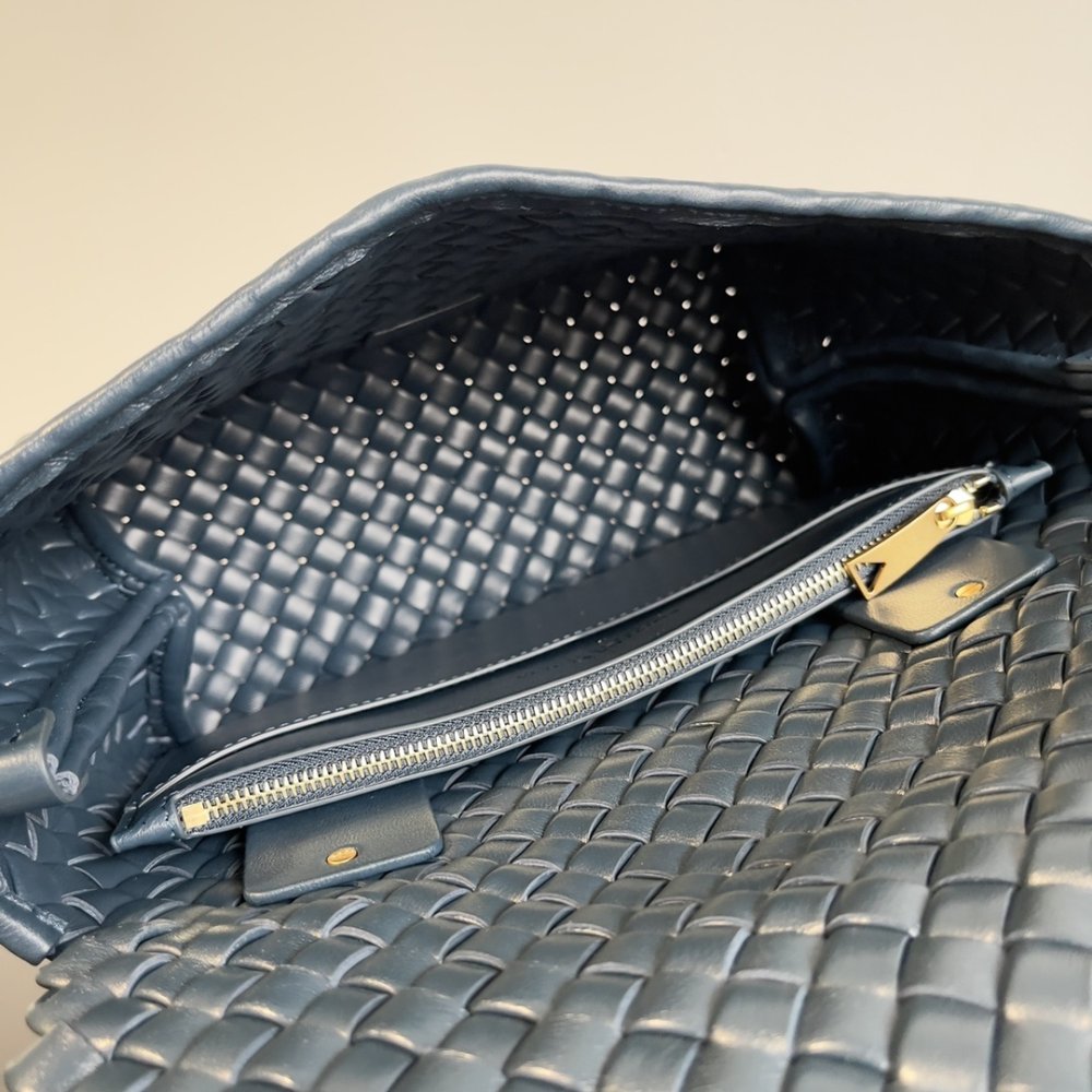 Сумка из плетеной кожи 26 см фото 9