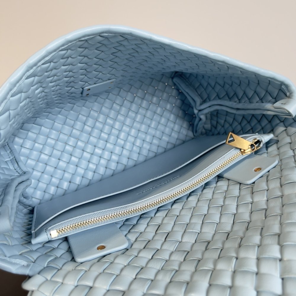 Сумка из плетеной кожи 26 см фото 9