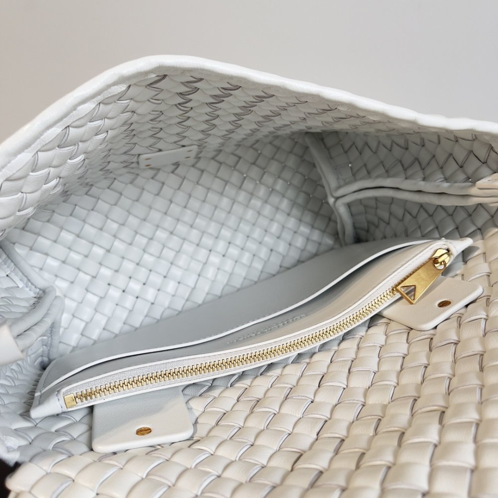 Сумка из плетеной кожи 26 см фото 9