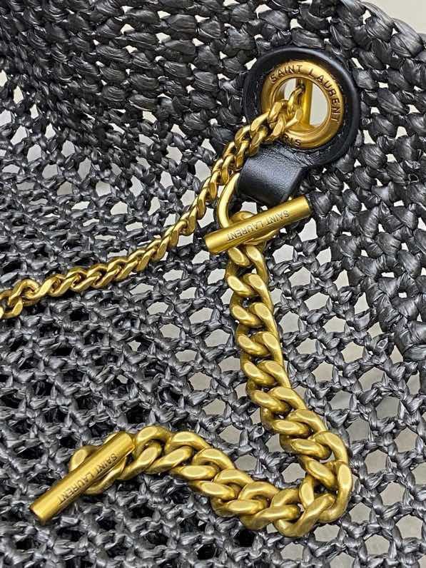 Сумка з рафии абрикосового кольори 55 см фото 2