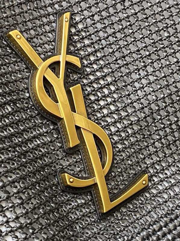 Сумка з рафии абрикосового кольори 55 см фото 6