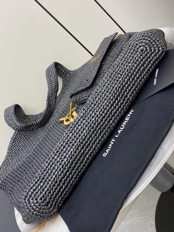 Сумка з рафии абрикосового кольори 55 см фото 8