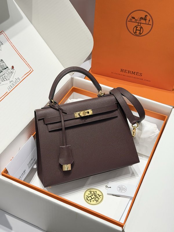 Сумка Kelly 25 см в коже Epsom
