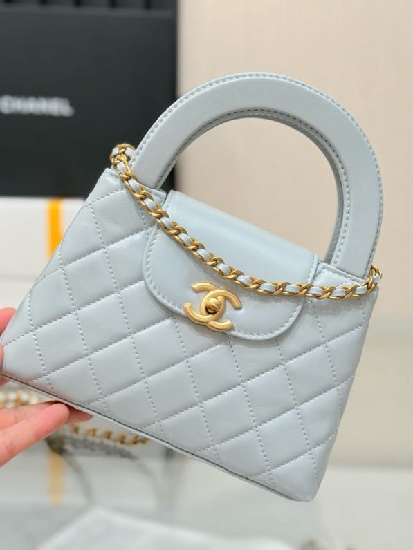 Сумка Kelly 25C нежно голубая фото 3