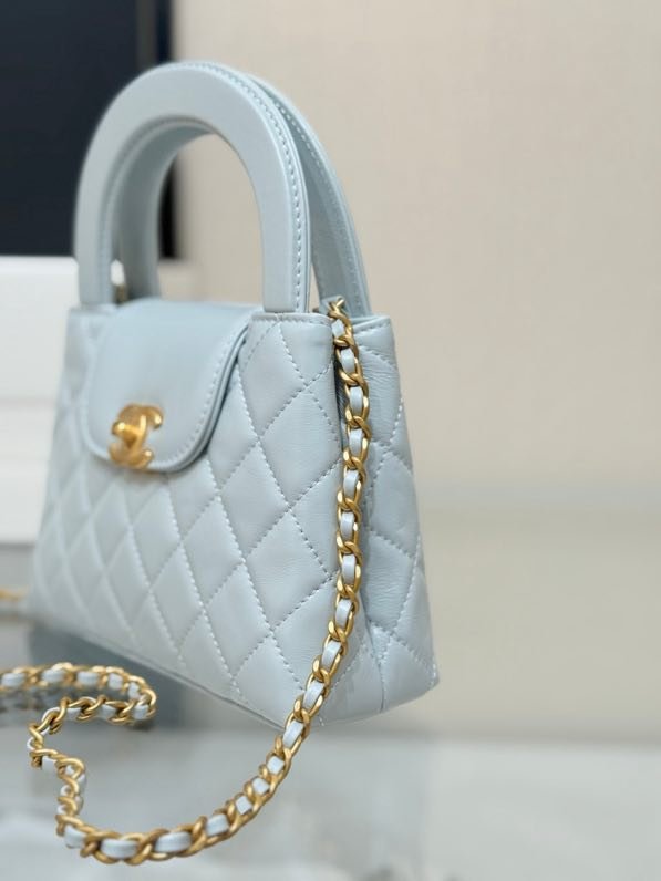 Сумка Kelly 25C нежно голубая фото 4