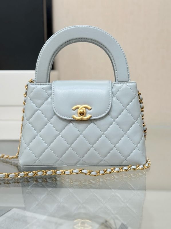 Сумка Kelly 25C нежно голубая фото 6