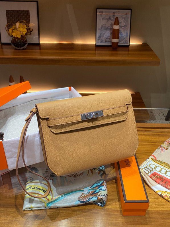 Сумка Kelly Depeches 25 см из кожи Epsom