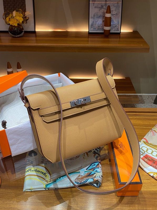 Сумка Kelly Depeches 25 см из кожи Epsom фото 5