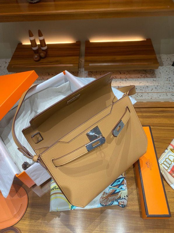 Сумка Kelly Depeches 25 см из кожи Epsom фото 6