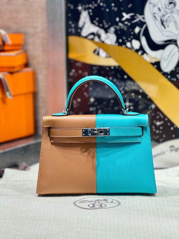 Сумка Kelly Mini 20 см в коже Epsom