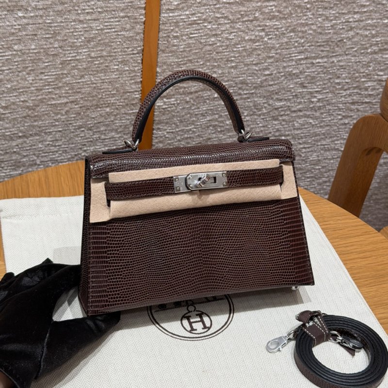 Сумка Kelly mini 20 см в коже Ящерицы