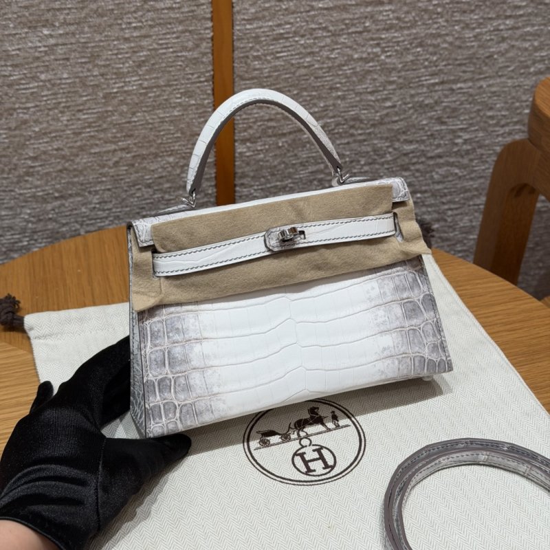 Сумка Kelly mini Himalaya 20 см в коже Аллигатора