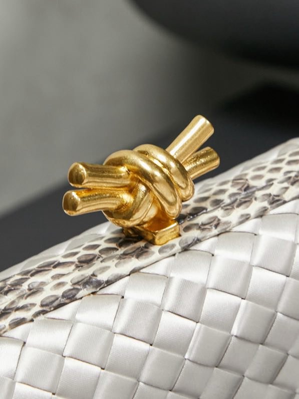 Сумка клатч Knot 20 см (отделка из змеиной кожи) фото 3