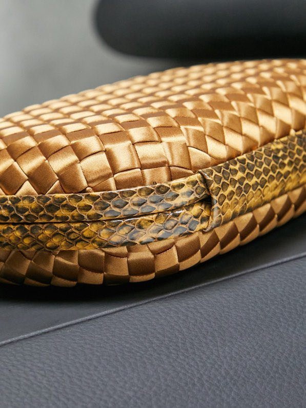 Сумка клатч Knot 20 см (отделка из змеиной кожи) фото 7