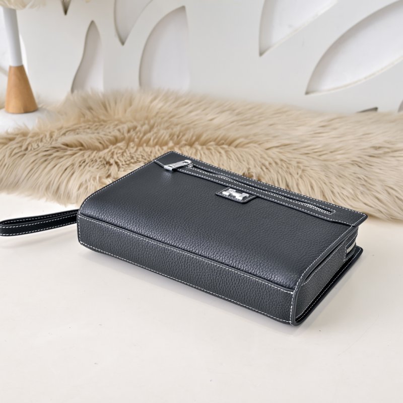 Сумка клатч кожаная мужская 27 см фото 7