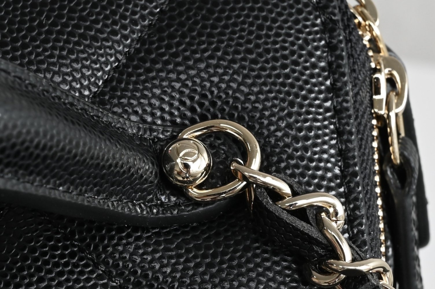 Сумка косметичка кожаная Chanel 25K 19 см фото 7