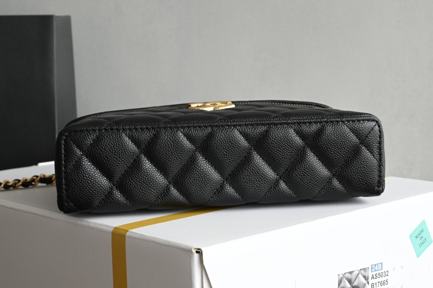 Сумка косметичка кожаная Chanel 25P 19 см фото 3