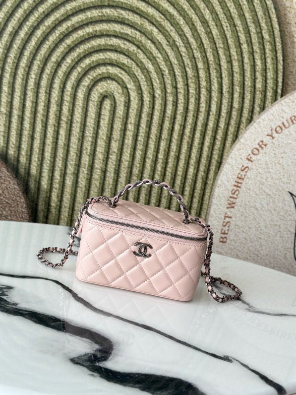 Сумка косметичка в стиле Coco Crush кожаная 17 см