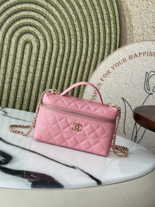 Сумка косметичка в стиле Coco Crush кожаная 17 см