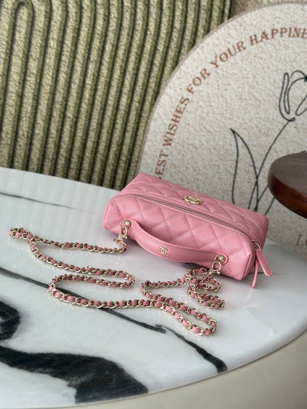 Сумка косметичка в стиле Coco Crush кожаная 17 см фото 5