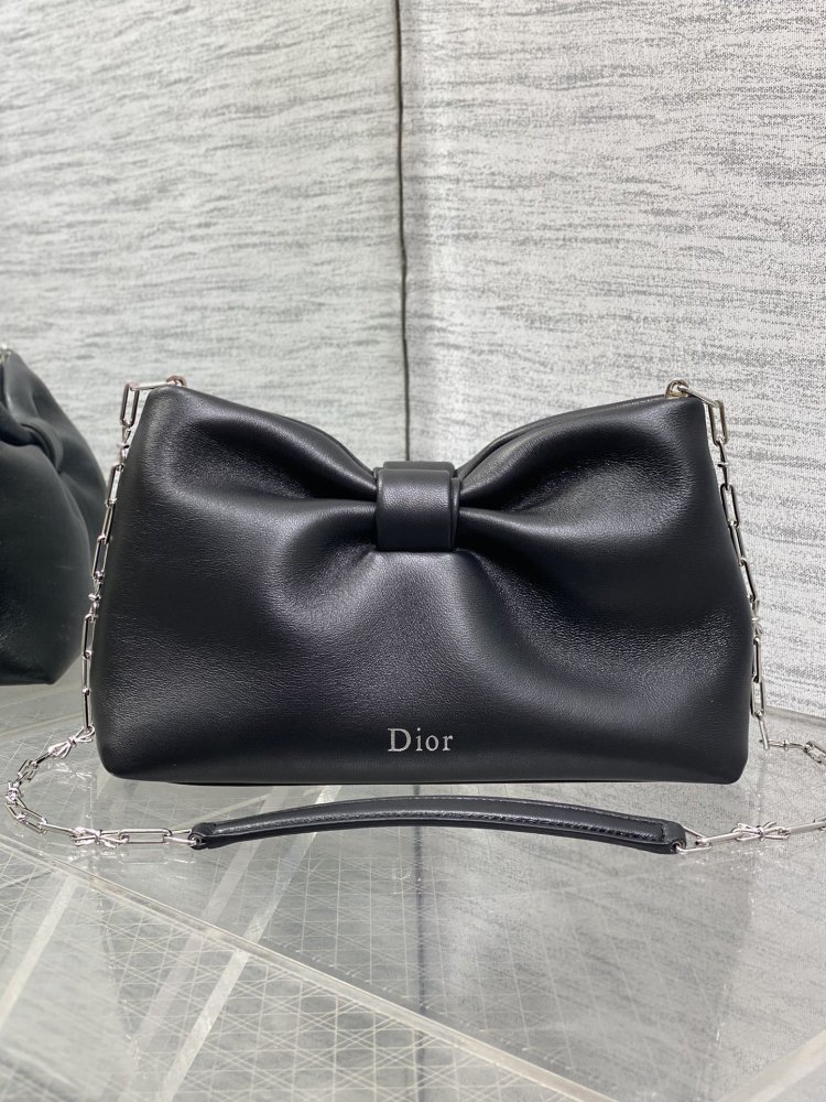 Сумка кожаная 26 см с бантом