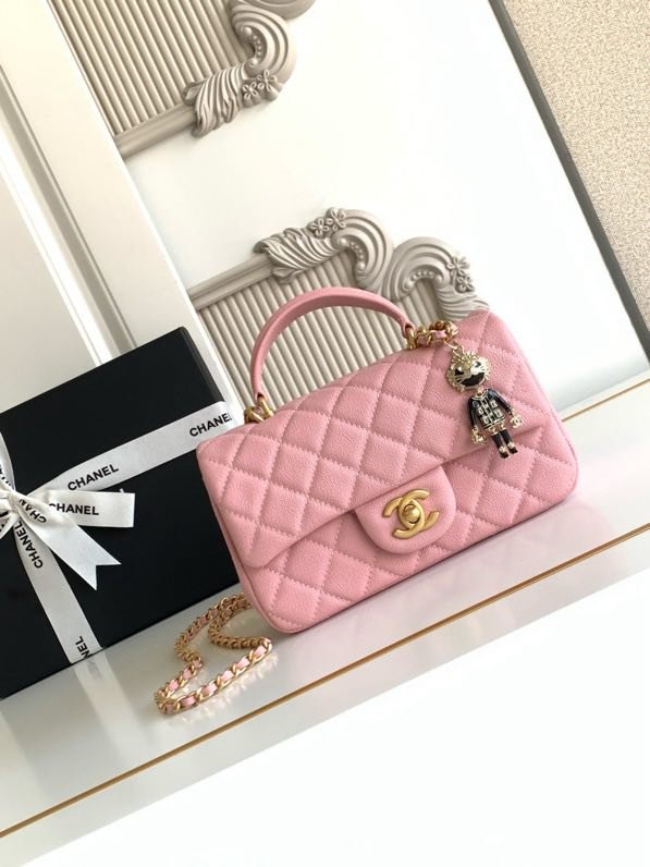 Сумка шкіряна Chanel 21K Mini CF handle AS2431 20 см