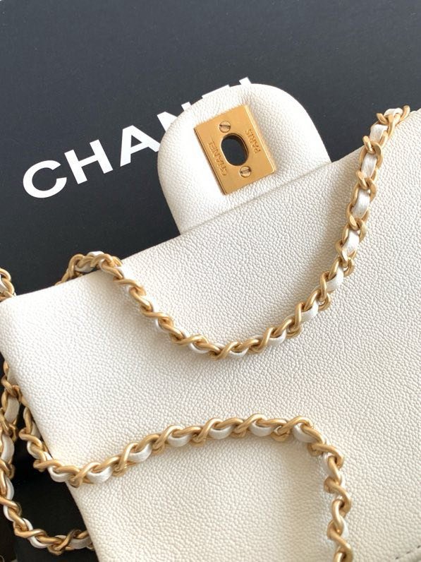 Сумка кожаная Chanel 21K Mini CF handle AS2431 20 см фото 3