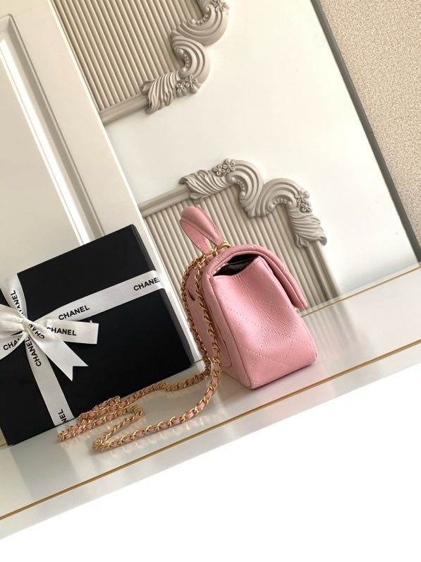 Сумка шкіряна Chanel 21K Mini CF handle AS2431 20 см фото 6