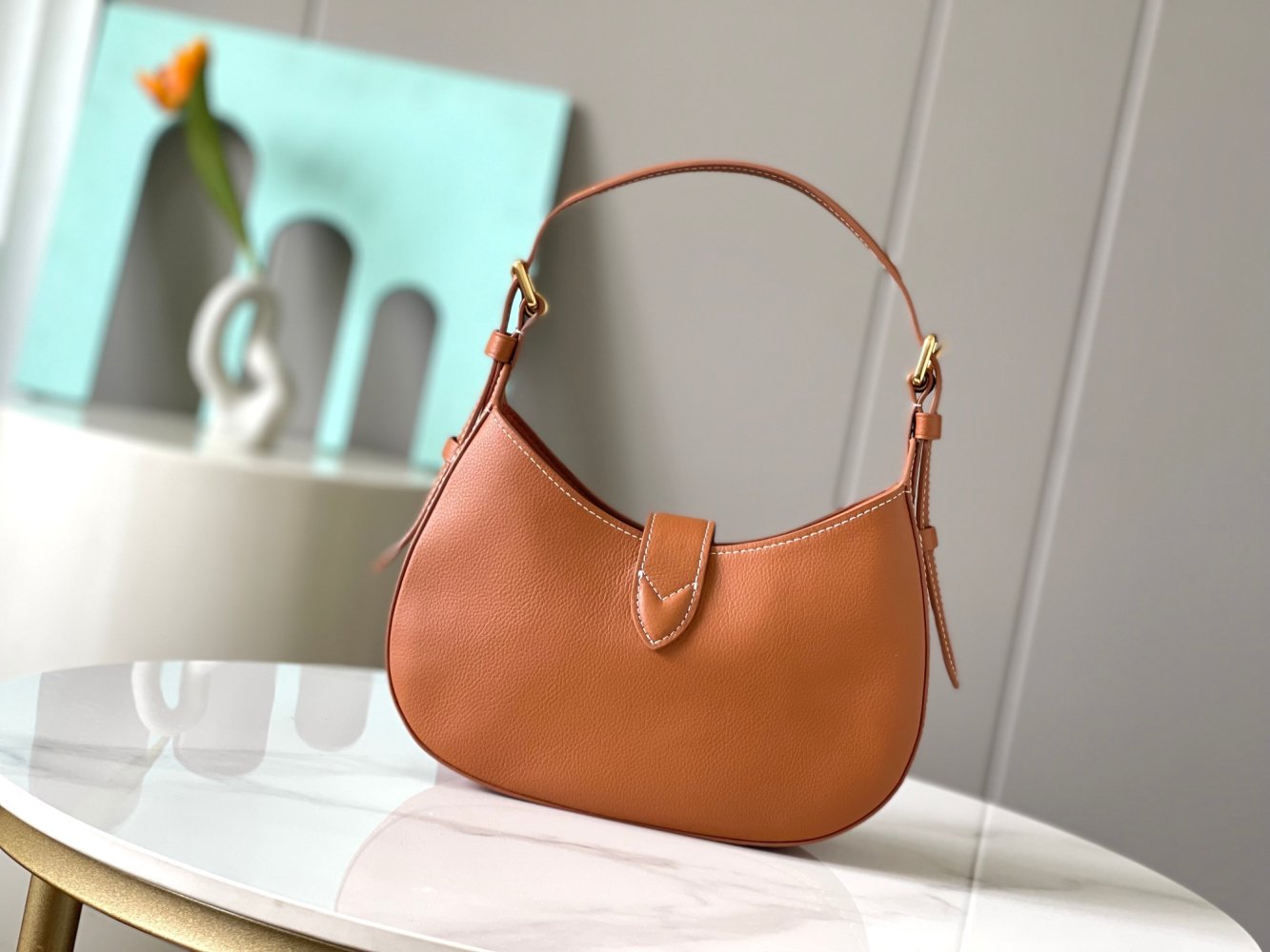 A bag leather across shoulder 26 cm фото 2