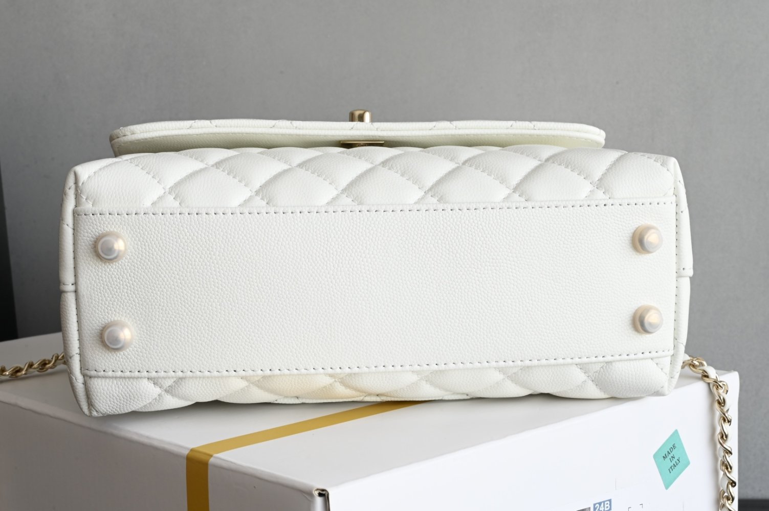 Сумка кожаная Coco Handle 24 см фото 3