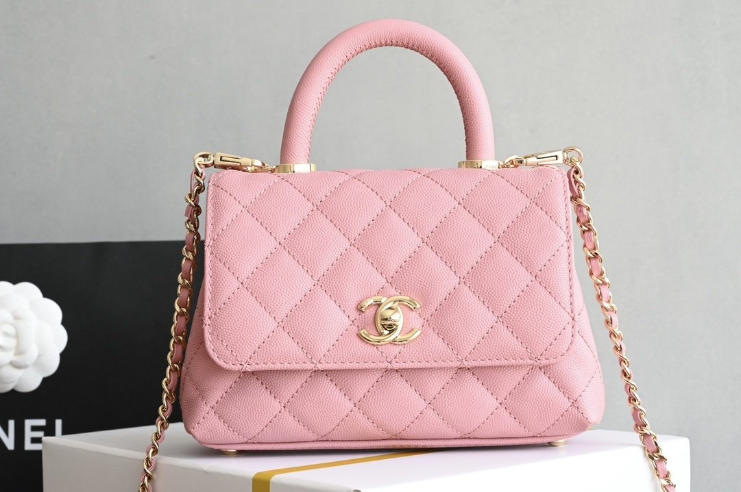 Сумка кожаная Coco Handle Mini Chanel 24K 19 см