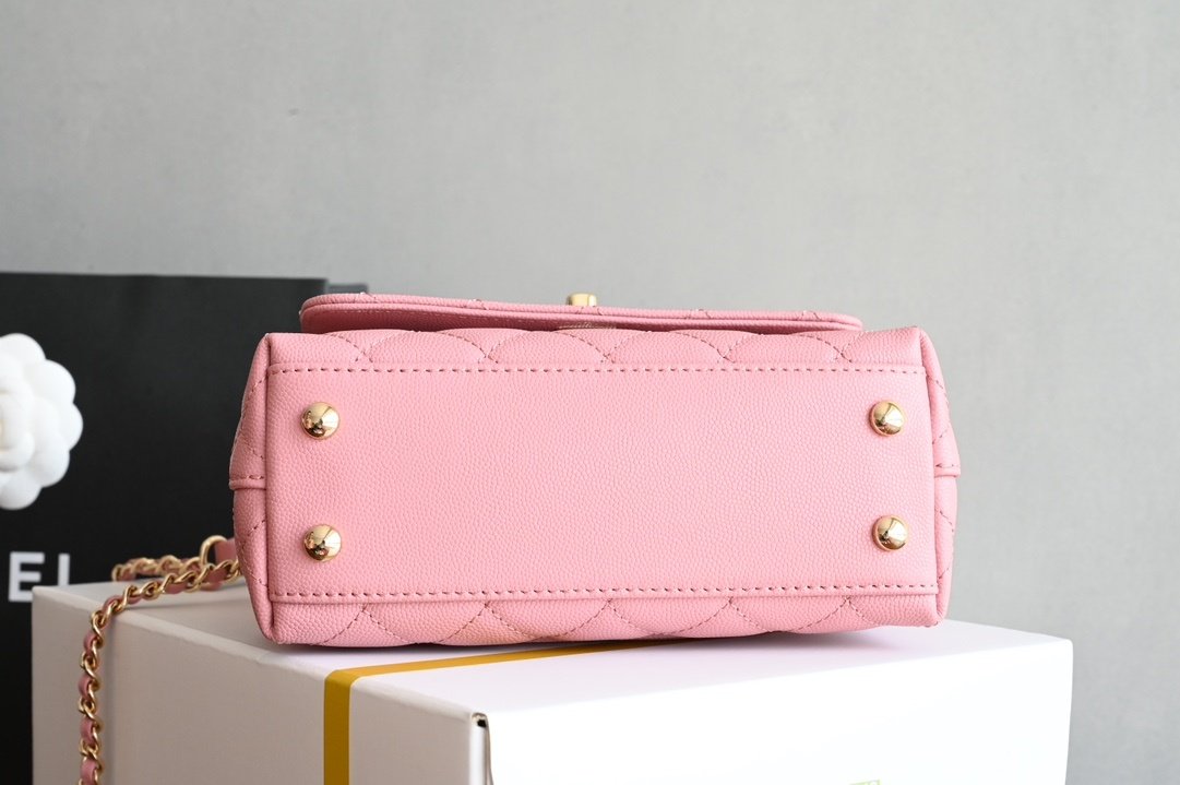 Сумка кожаная Coco Handle Mini Chanel 24K 19 см фото 3