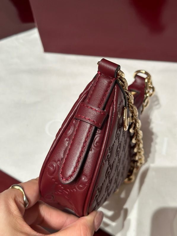 A bag leather Gucci Rosso Ancora 19 cm фото 3