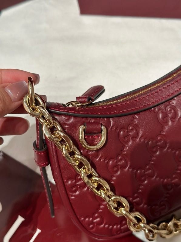 A bag leather Gucci Rosso Ancora 19 cm фото 4