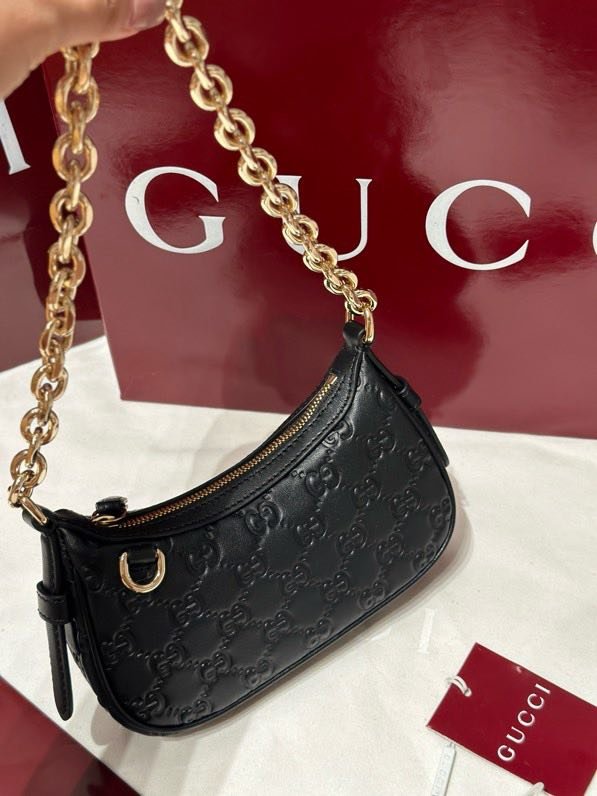 A bag leather Gucci Rosso Ancora 19 cm фото 5