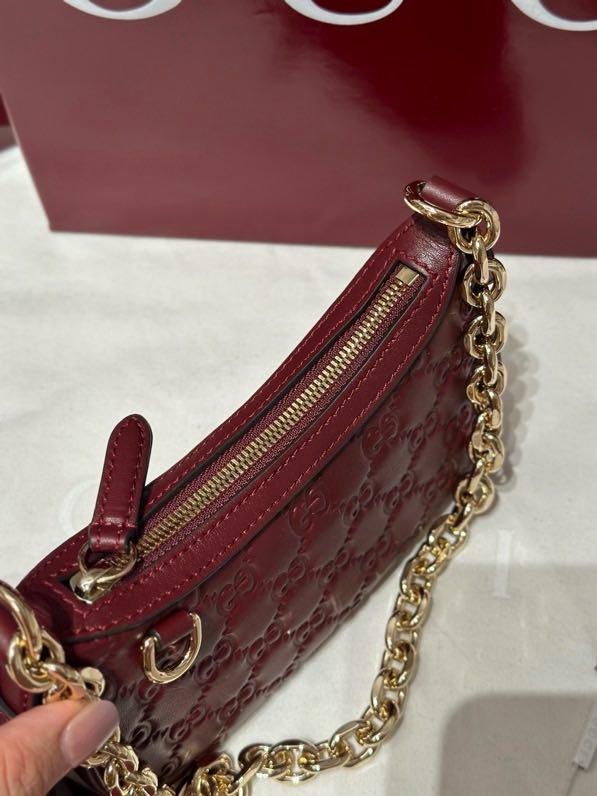 A bag leather Gucci Rosso Ancora 19 cm фото 7