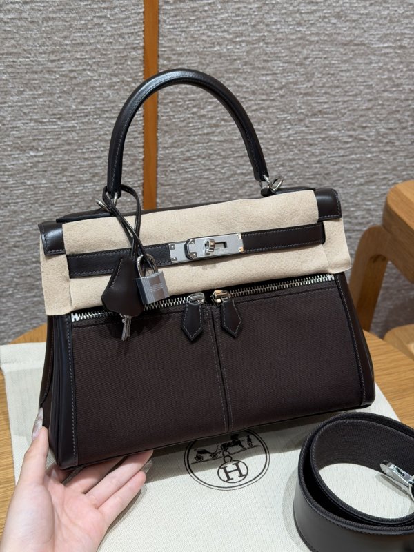 Сумка кожаная Kelly 25 см в коже Box