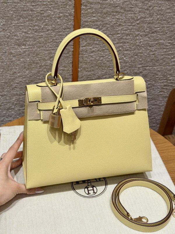 Сумка кожаная Kelly 25 см в коже Epsom