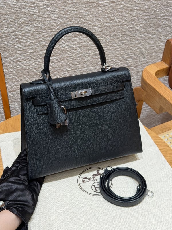 Сумка кожаная Kelly 25 см в коже Epsom