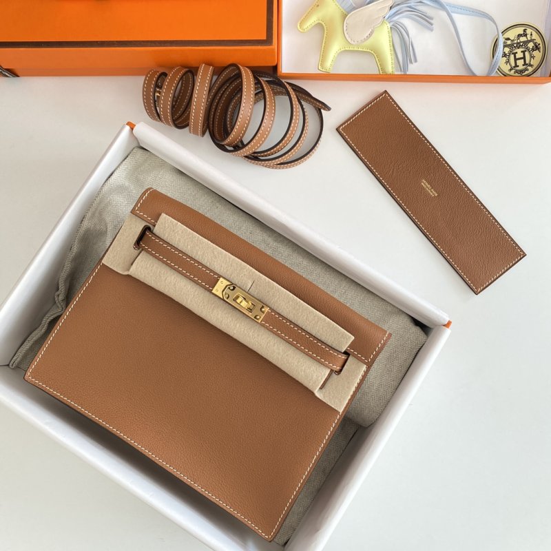 Сумка кожаная Kelly danse II Gold 22 см