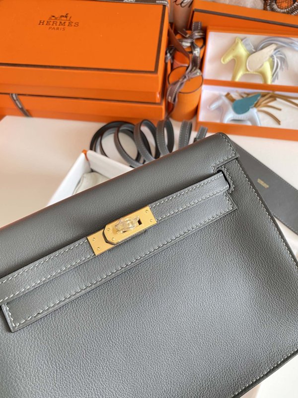 Сумка кожаная Kelly danse II Gold 22 см фото 3