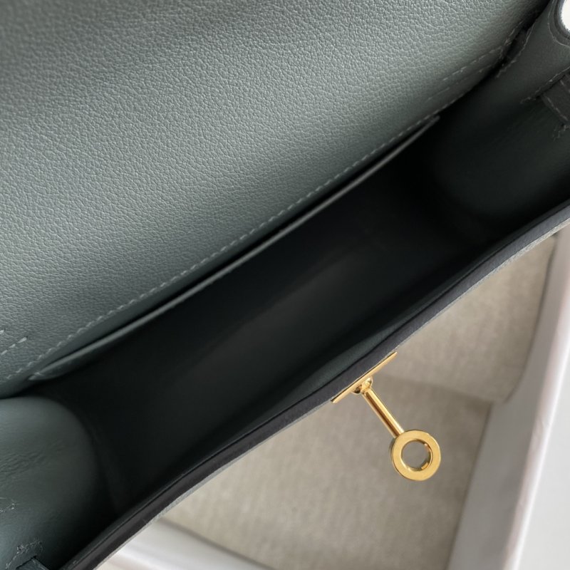 Сумка кожаная Kelly danse II Gold 22 см фото 5