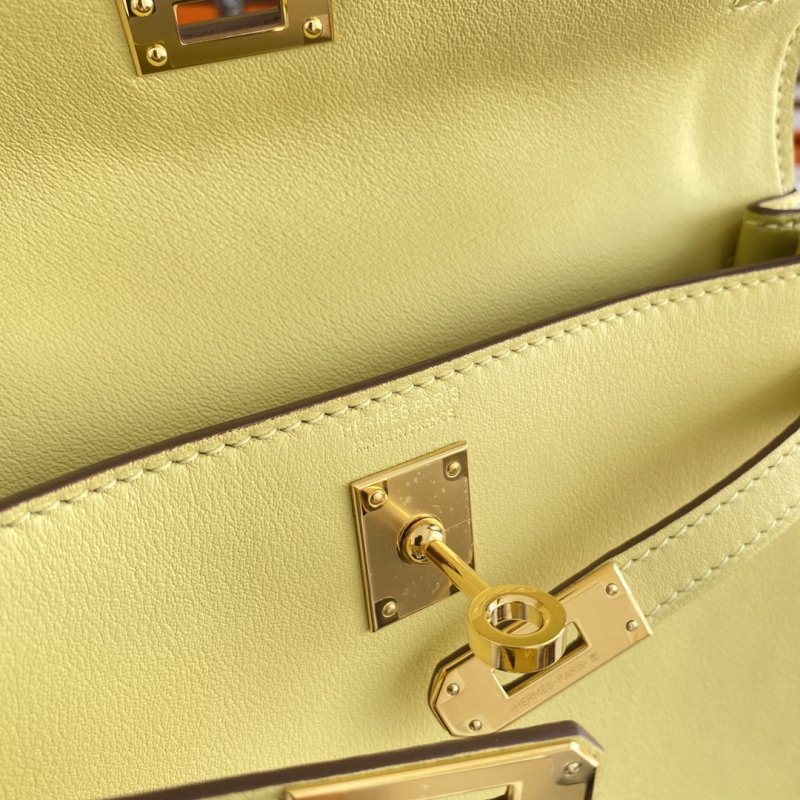 Сумка кожаная Kelly danse II Gold 22 см фото 5