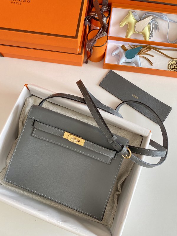 Сумка кожаная Kelly danse II Gold 22 см фото 7