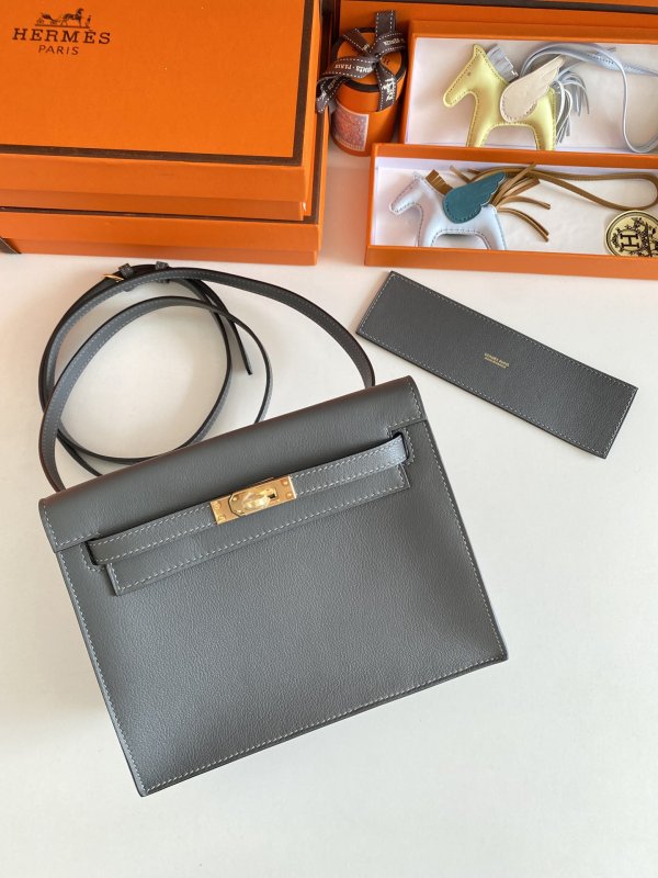 Сумка кожаная Kelly danse II Gold 22 см фото 9