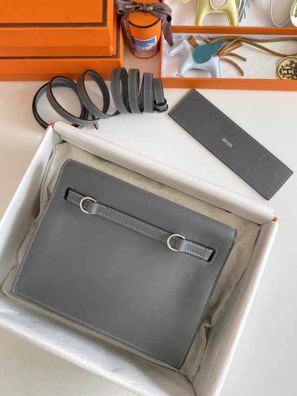 Сумка кожаная Kelly danse II Silver 22 см фото 2