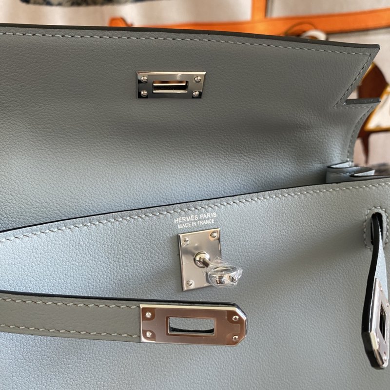 Сумка кожаная Kelly danse II Silver 22 см фото 6