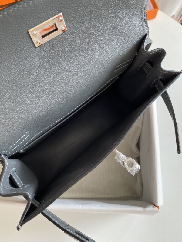 Сумка кожаная Kelly danse II Silver 22 см фото 8