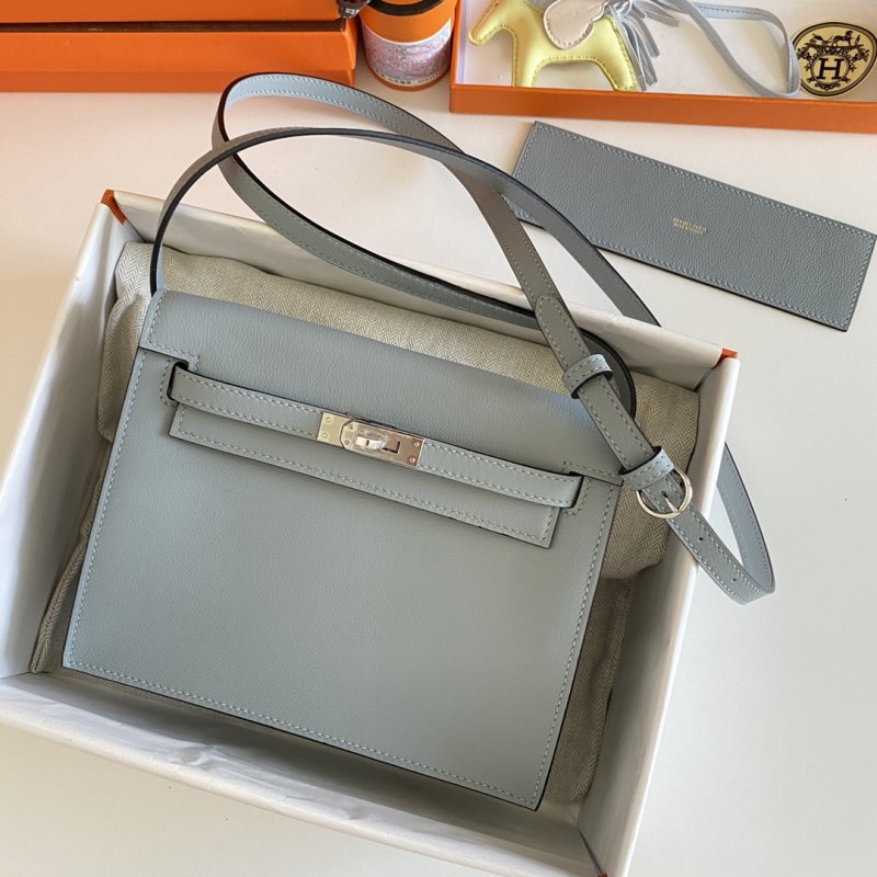 Сумка кожаная Kelly danse II Silver 22 см фото 8